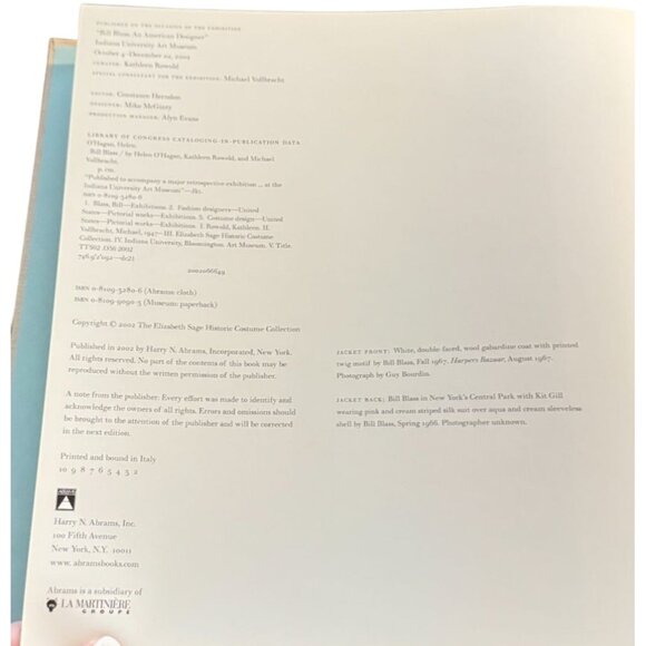 Vintage Bill Blass An American Designer 2002 Fashion Hardcover Book Italy - Picture 5 of 10